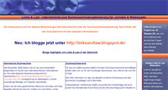 Desktop Screenshot of linksandlaw.de